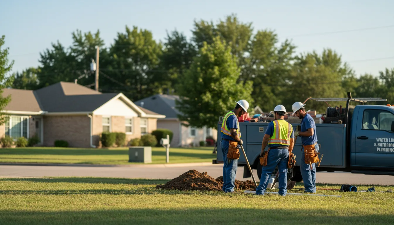 Residential water line and bathroom plumbing service in Moxee, WA
